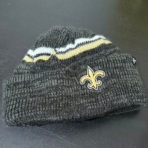 47 Black and Gold New Orleans saints Knit Beanie
